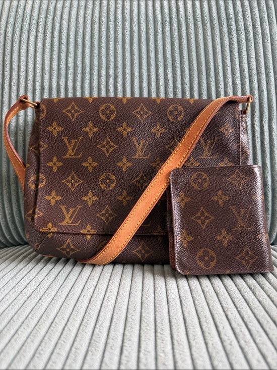 Louis Vuitton Handbags - Louis Vuitton Monogram Musette Tango Shoulder Bag & LV Monogram Compact Wallet